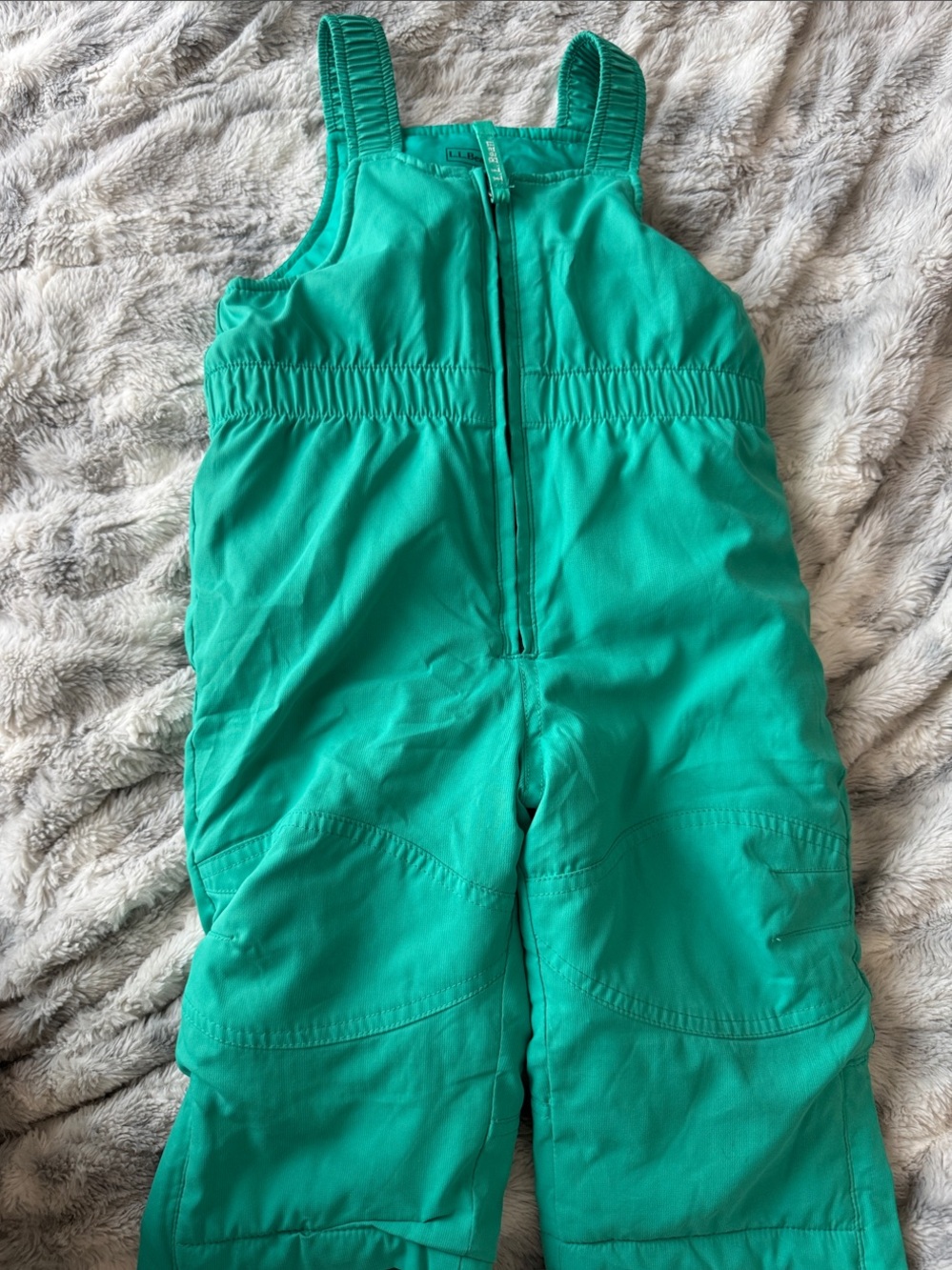 LL BEAN -  Turquoise Snow Bib Overalls - Teal / Green
